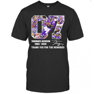 07 Tarvaris Jackson 1983 Thank You For The Memories Signature T-Shirt